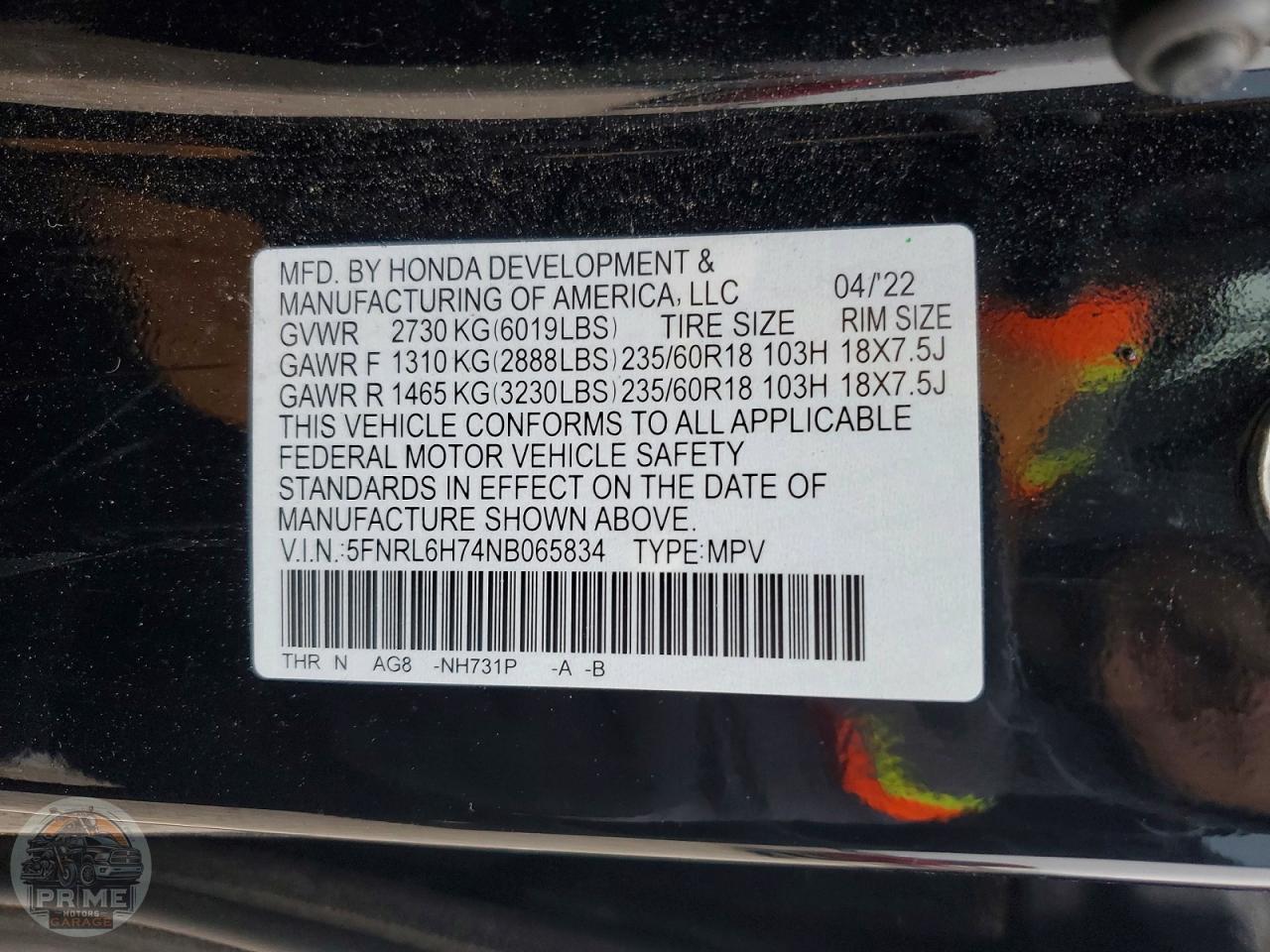 2022 HONDA ODYSSEY — фото 14