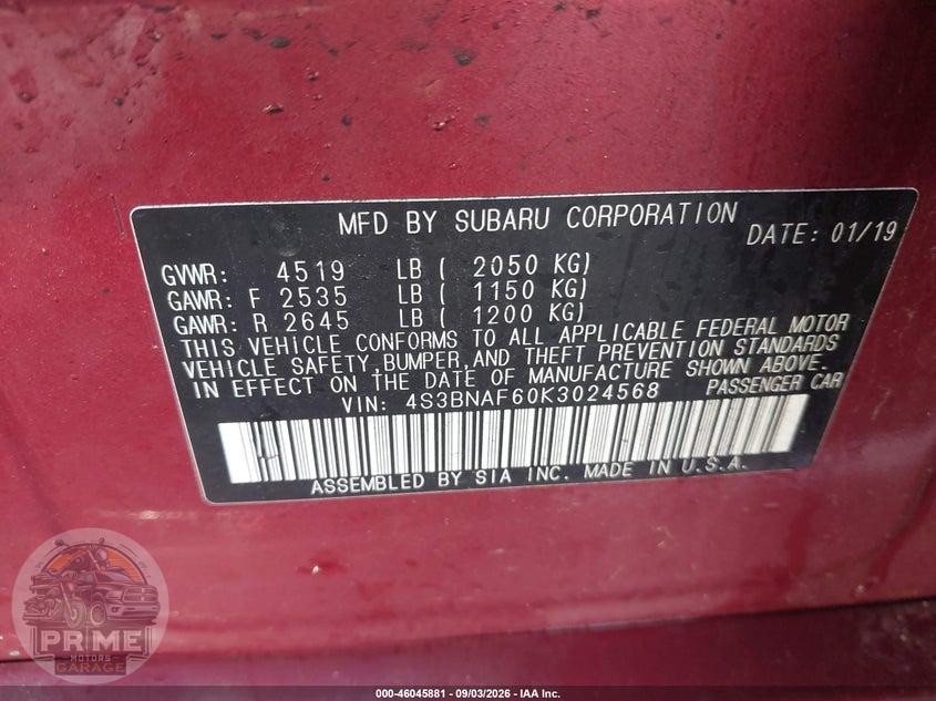 2019 SUBARU LEGACY 2.5I PREMIUM — фото 9