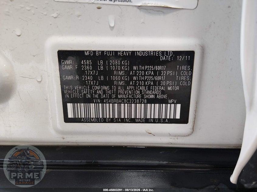 2012 SUBARU OUTBACK 2.5I — фото 9