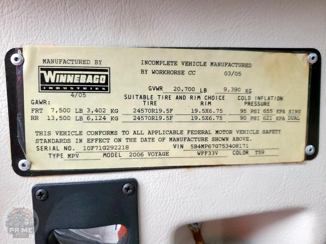 2006 WINNEBAGO MOTORHOME — фото 10