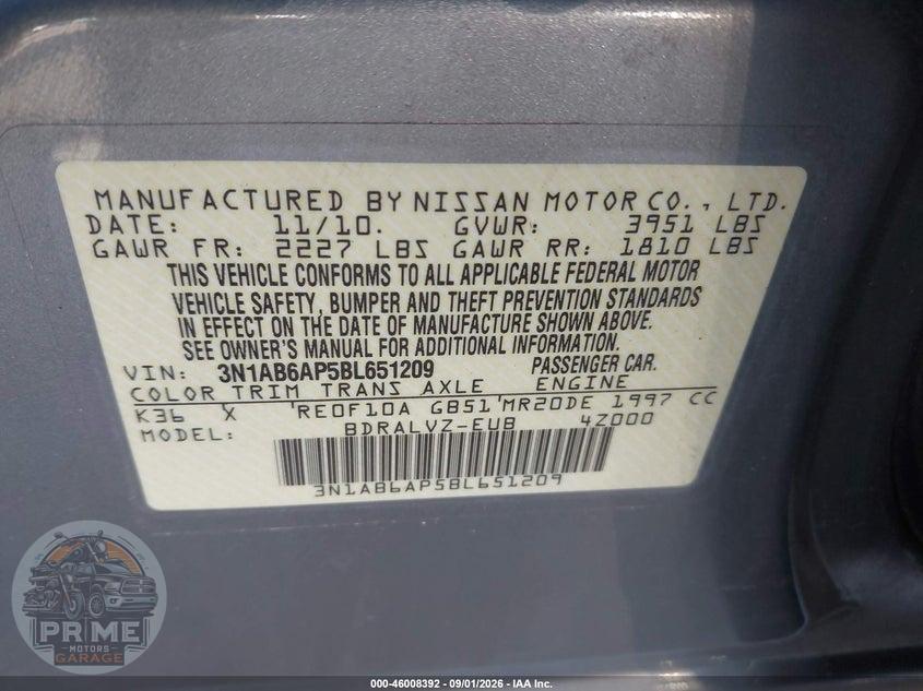 2011 NISSAN SENTRA 2.0SL — фото 9