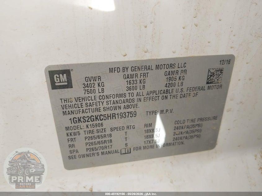 2017 GMC YUKON XL SLT — фото 9