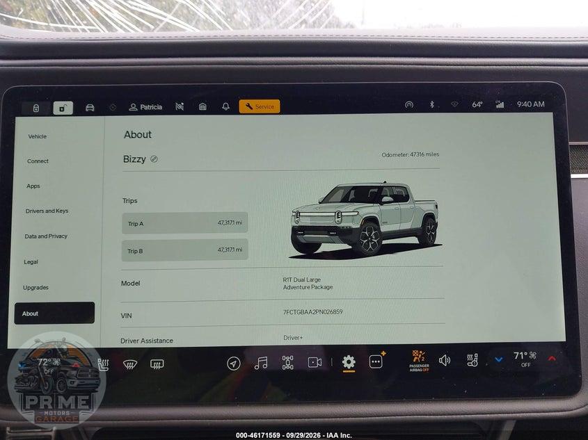 2023 RIVIAN R1T ADVENTURE/ADVENTURE DUAL MOTOR LARGE PACK/ADVENTURE DUAL MOTOR MAX PACK — фото 7