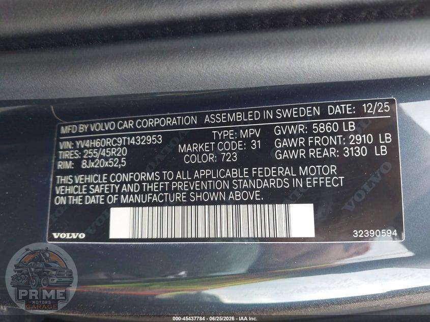 2026 VOLVO XC60 PLUG-IN HYBRID PLUS, T8 AWD ELECTRIC/GASOLINE, DARK — фото 9