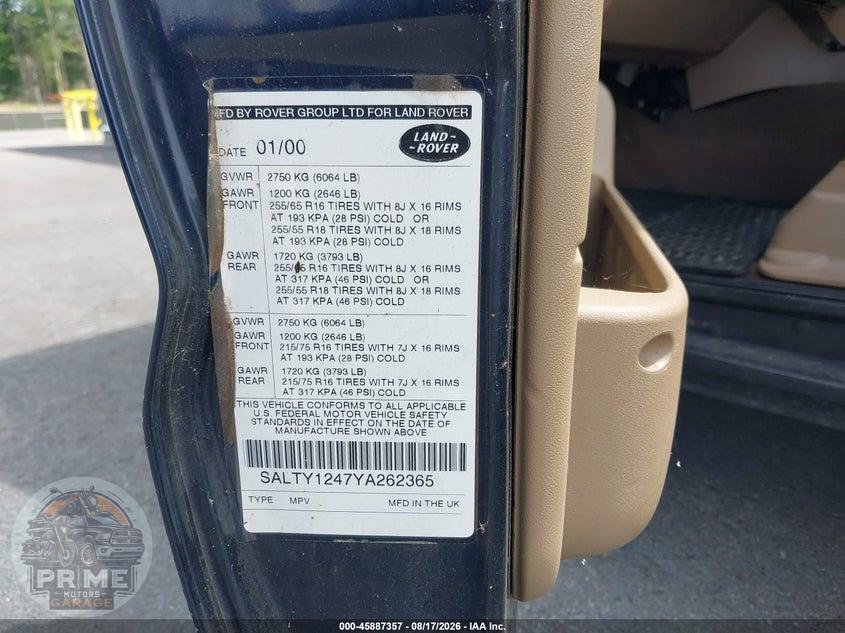 2000 LAND ROVER DISCOVERY SERIES II CLOTH/SERIES II LEATHER — фото 9