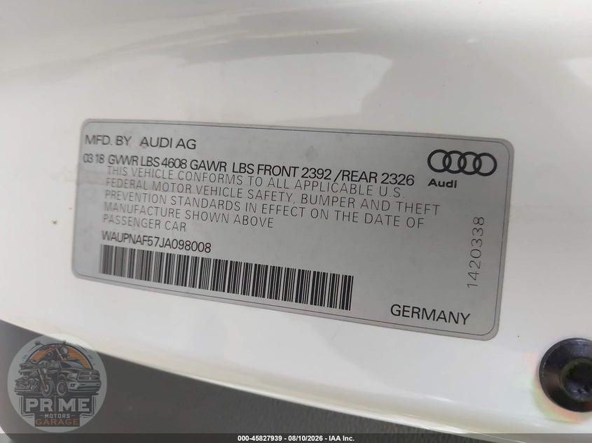 2018 AUDI A5 2.0T PREMIUM — фото 9