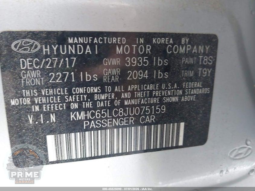 2018 HYUNDAI IONIQ HYBRID BLUE — фото 9