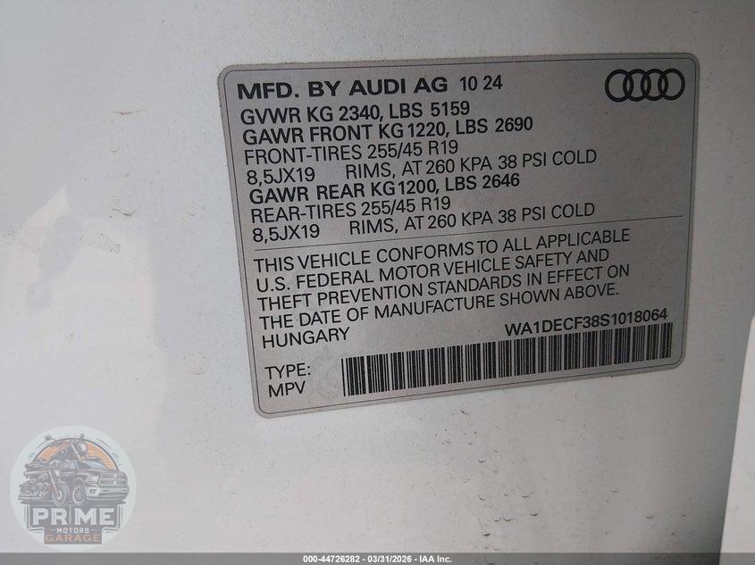 2025 AUDI Q3 PREMIUM 45 TFSI S LINE QUATTRO TIPTRONIC — фото 9
