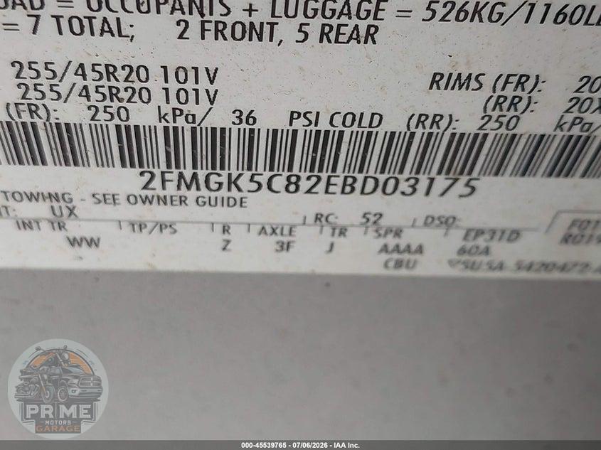 2014 FORD FLEX SEL — фото 9