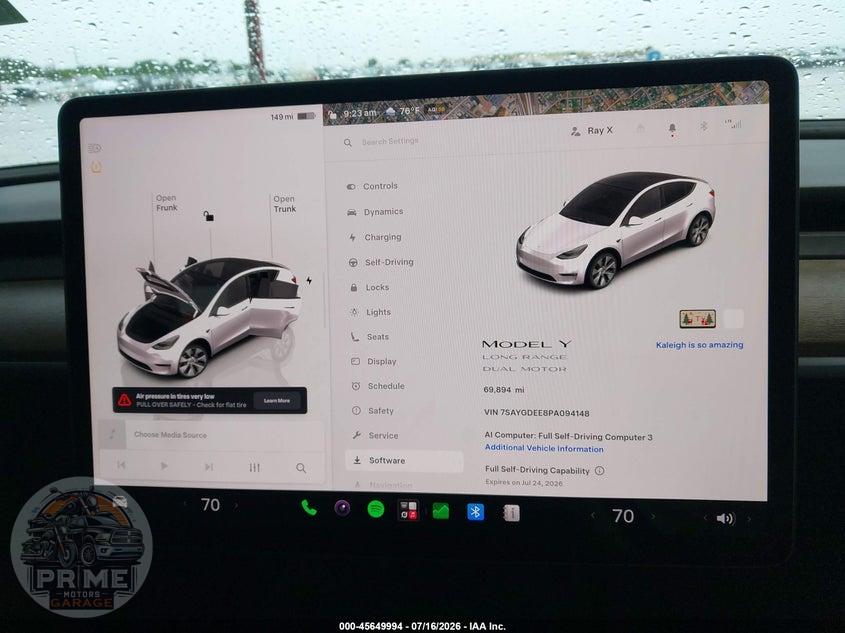2023 TESLA MODEL Y AWD/LONG RANGE DUAL MOTOR ALL-WHEEL DRIVE — фото 7