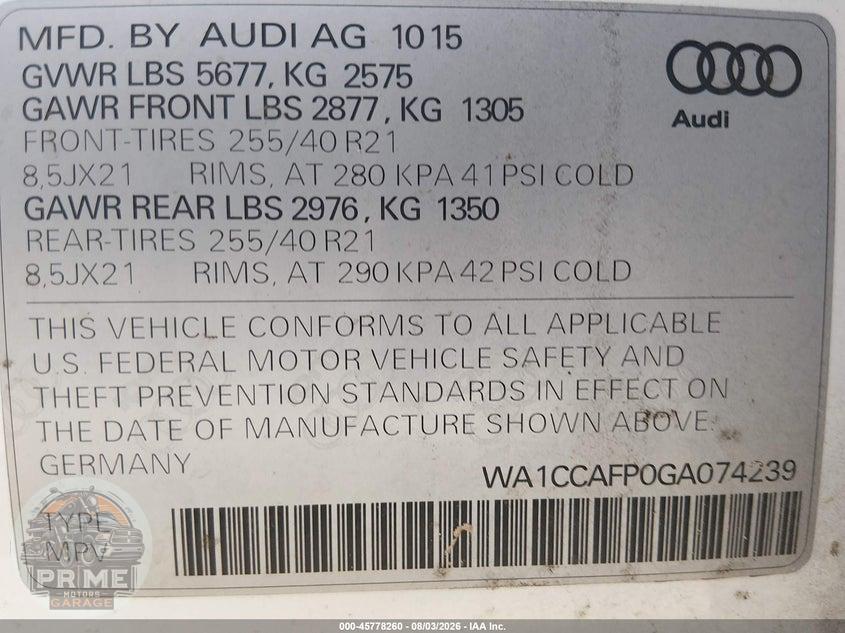 2016 AUDI SQ5 3.0T PREMIUM PLUS — фото 9