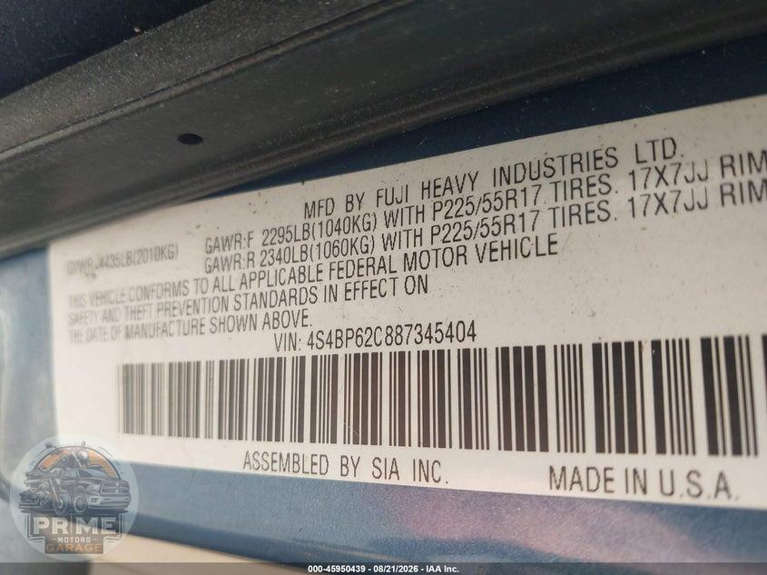 2008 SUBARU OUTBACK 2.5I LIMITED/2.5I LIMITED L.L. BEAN EDITION — фото 9