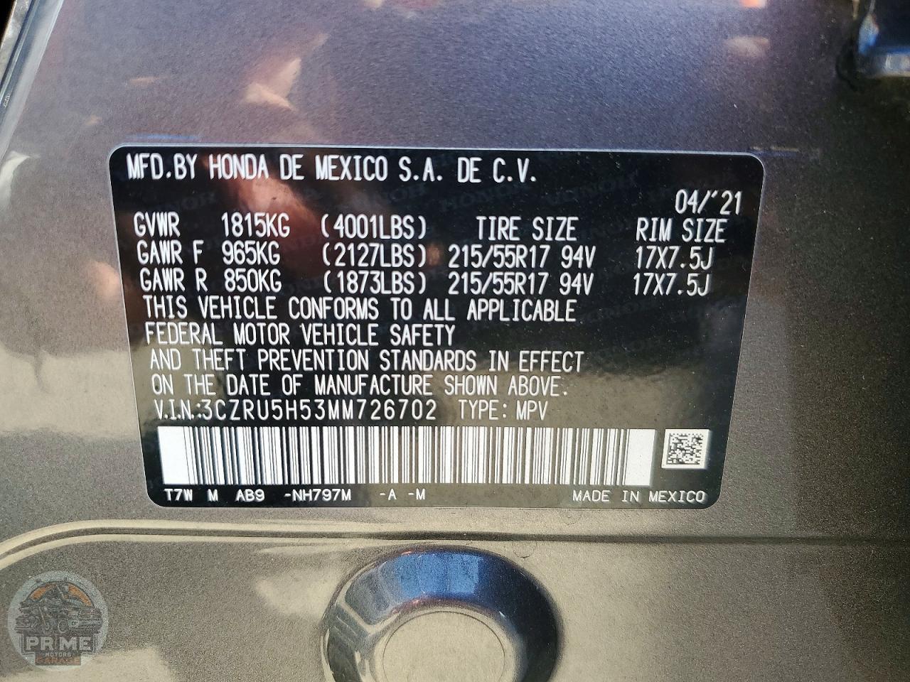 2021 HONDA HR V — фото 14