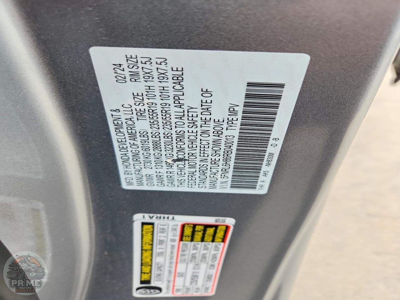 2024 HONDA ODYSSEY — фото 13