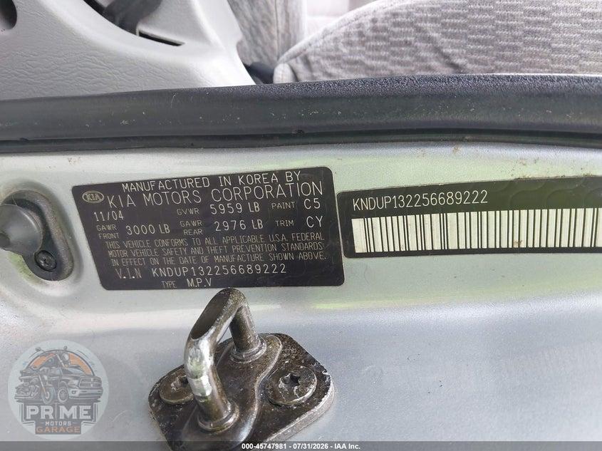 2005 KIA SEDONA EX/LX — фото 9