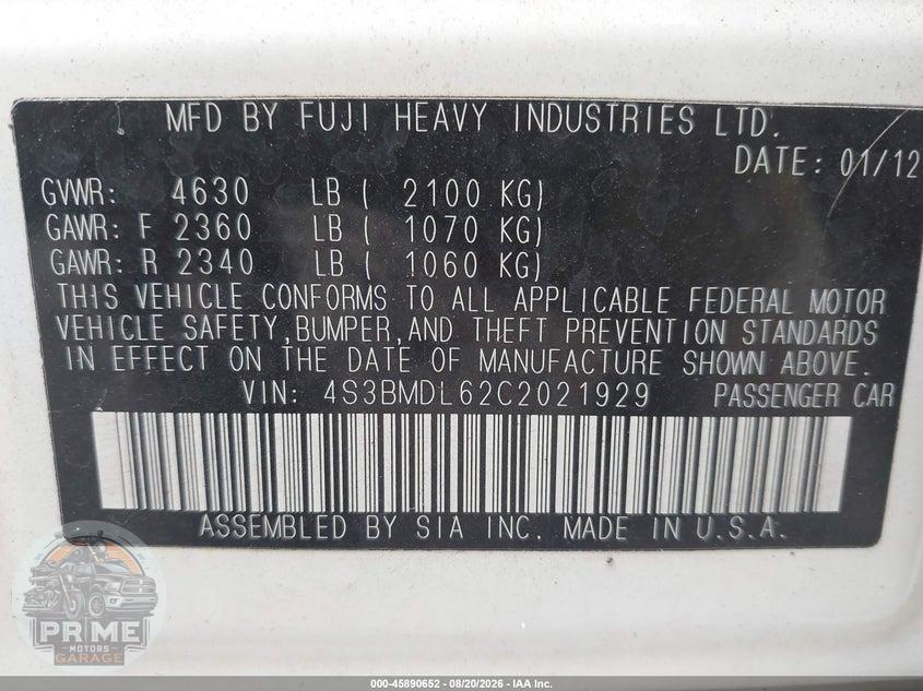 2012 SUBARU LEGACY 3.6R LIMITED — фото 9