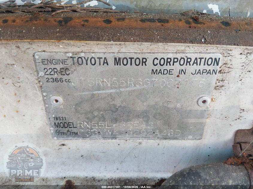 1986 TOYOTA PICKUP CAB CHASSIS RN55 — фото 9