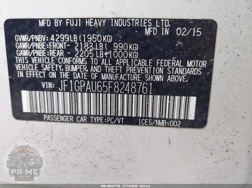 2015 SUBARU IMPREZA 2.0I SPORT PREMIUM — фото 9