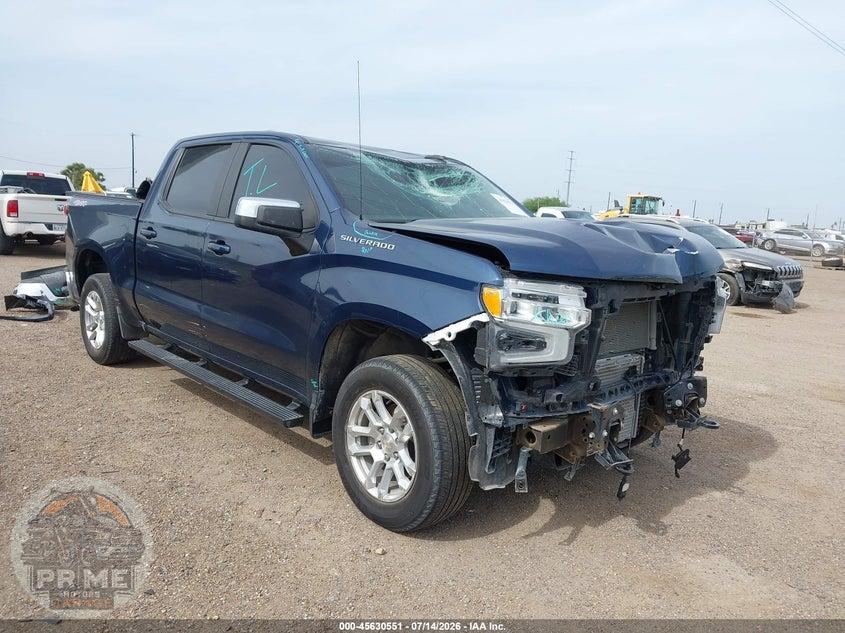 2022 CHEVROLET SILVERADO 1500 4WD  SHORT BED LT WITH 2FL