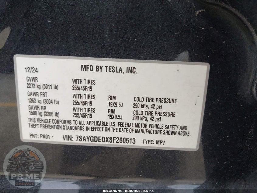 2025 TESLA MODEL Y LONG RANGE DUAL MOTOR REAR-WHEEL DRIVE — фото 9