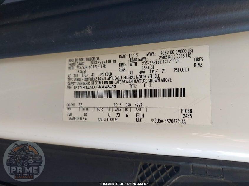 2016 FORD TRANSIT-250 — фото 9