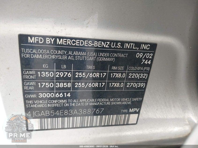 2003 MERCEDES-BENZ ML 320 — фото 9