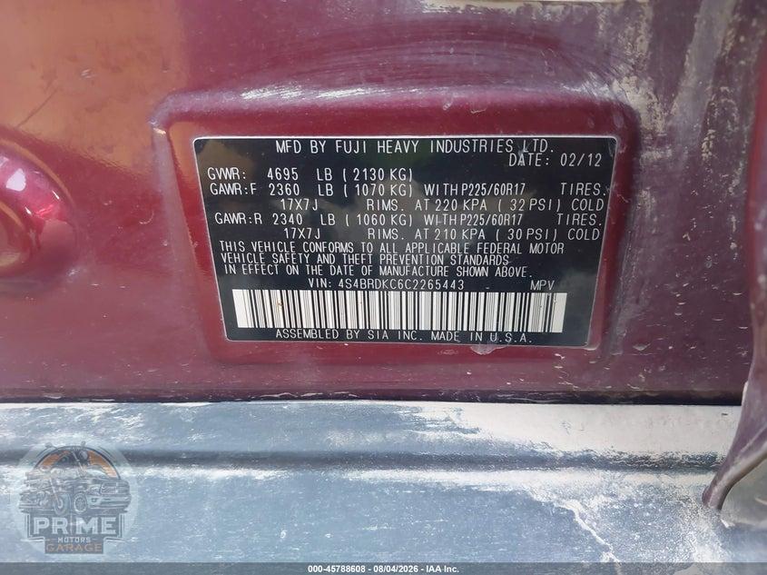 2012 SUBARU OUTBACK 3.6R LIMITED — фото 9