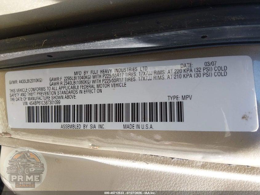 2008 SUBARU OUTBACK 2.5I/2.5I L.L. BEAN EDITION — фото 9