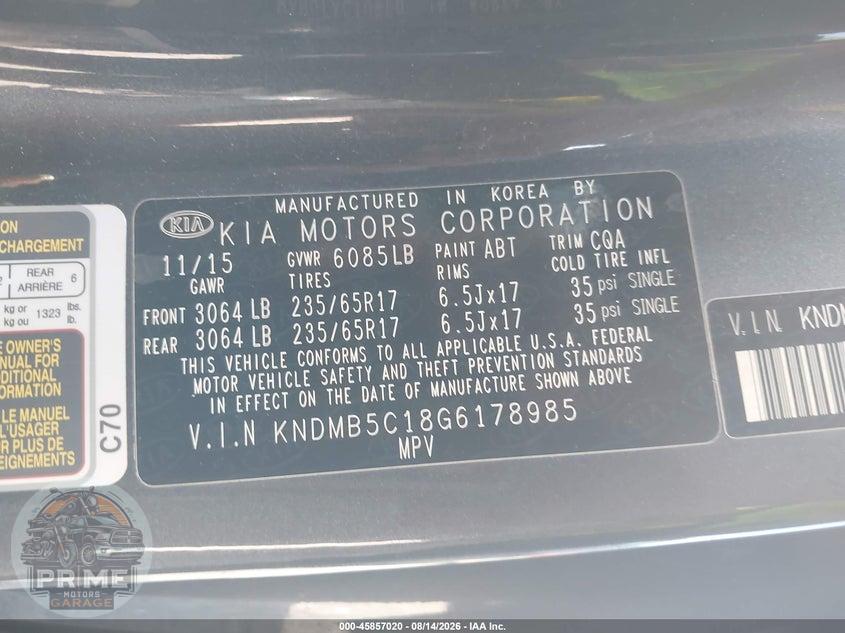 2016 KIA SEDONA LX — фото 9