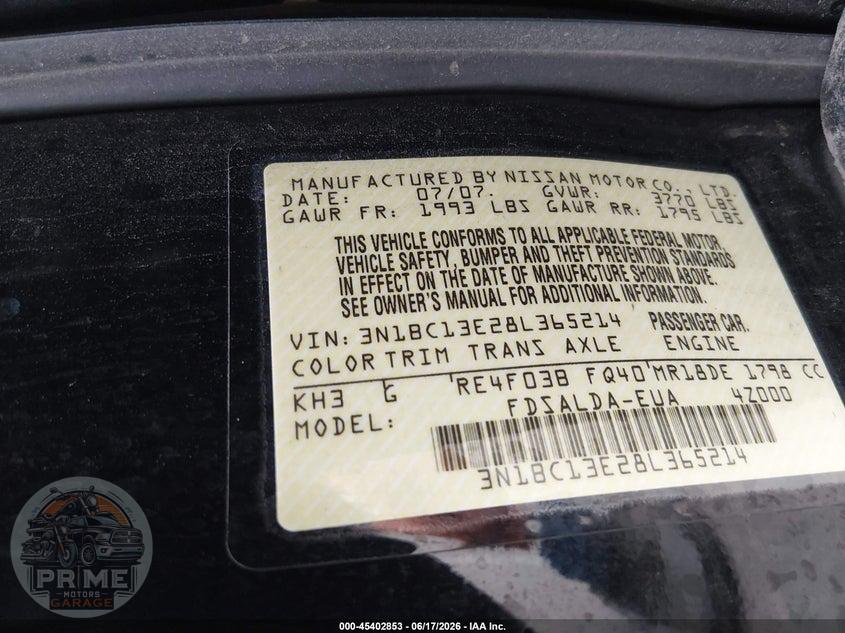 2008 NISSAN VERSA 1.8 S — фото 9