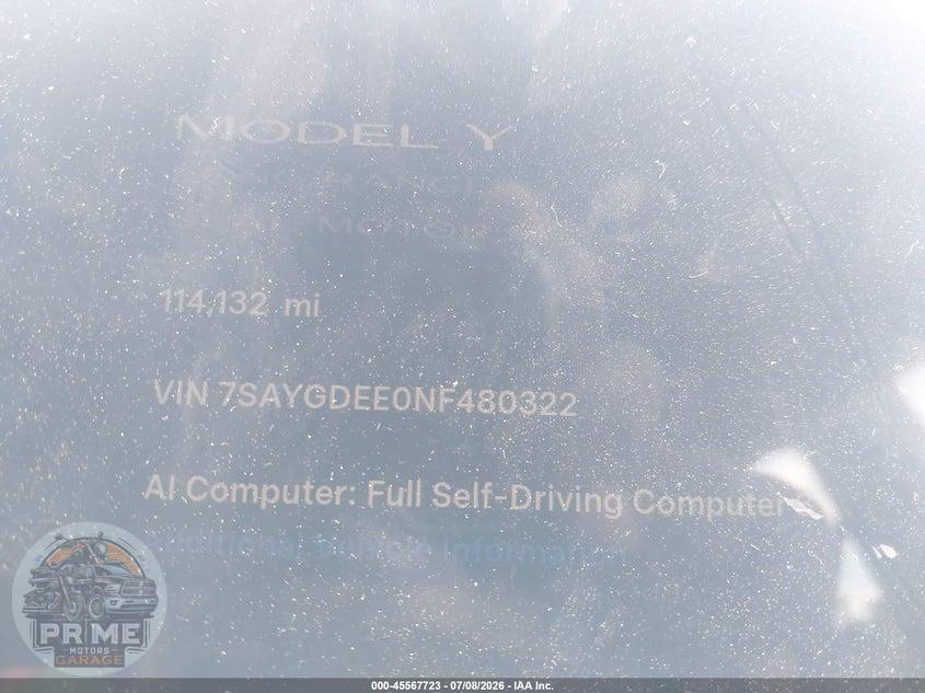 2022 TESLA MODEL Y LONG RANGE DUAL MOTOR ALL-WHEEL DRIVE — фото 14