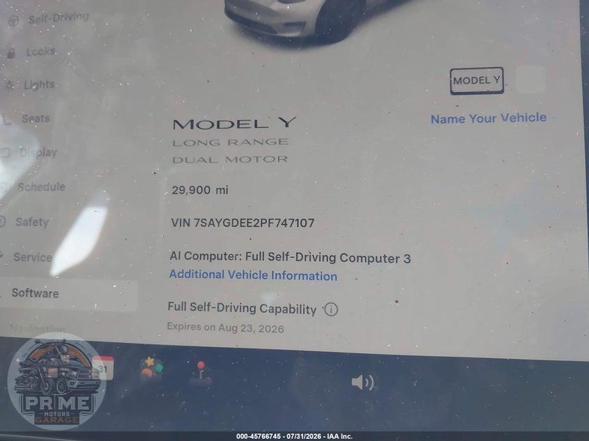 2023 TESLA MODEL Y AWD/LONG RANGE DUAL MOTOR ALL-WHEEL DRIVE — фото 7