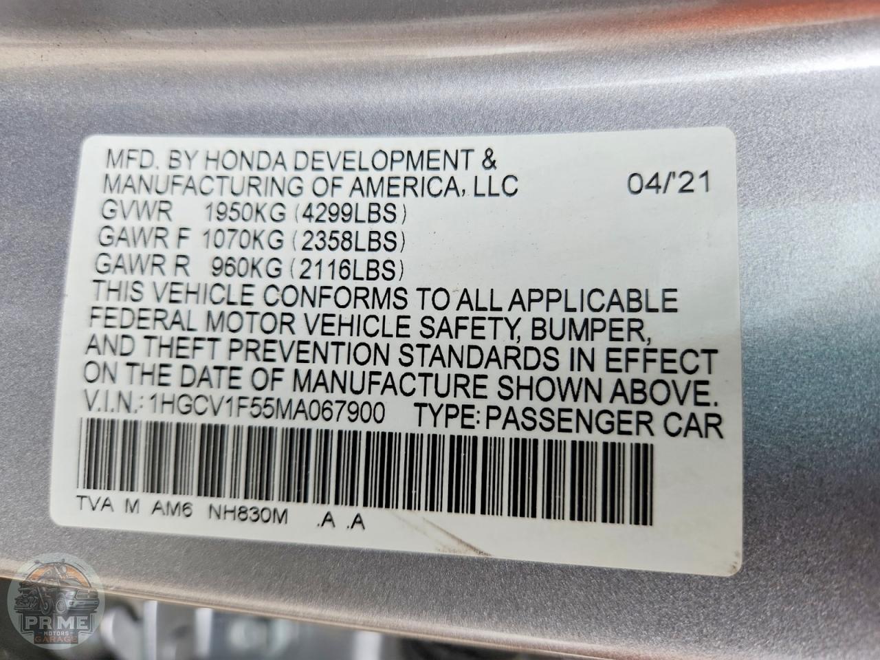 2021 HONDA ACCORD — фото 12