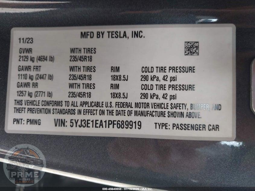 2023 TESLA MODEL 3 REAR-WHEEL DRIVE — фото 9