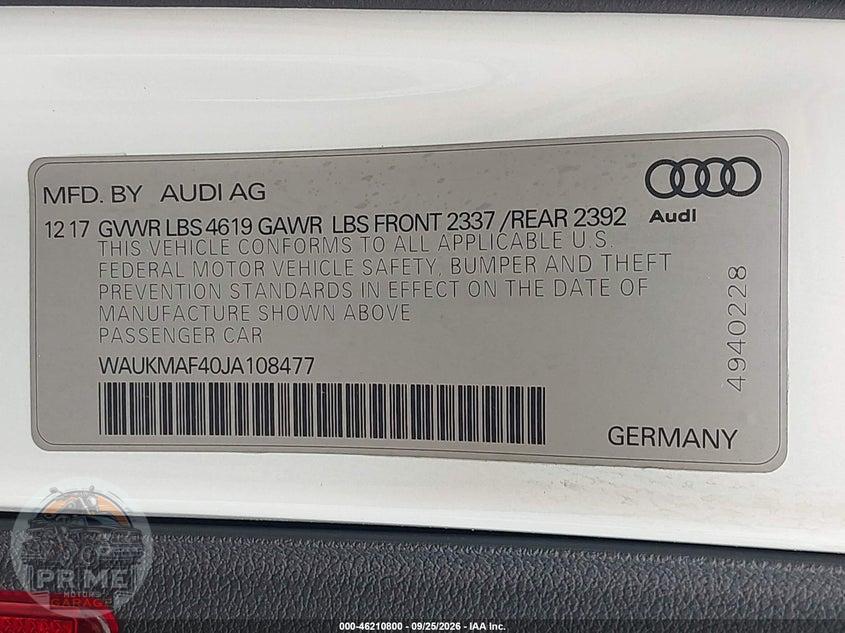 2018 AUDI A4 2.0T TECH ULTRA PREMIUM/2.0T ULTRA PREMIUM — фото 9