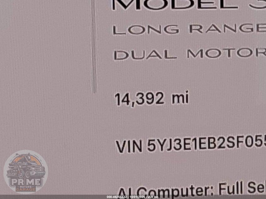 2025 TESLA MODEL 3 LONG RANGE ALL-WHEEL DRIVE — фото 16