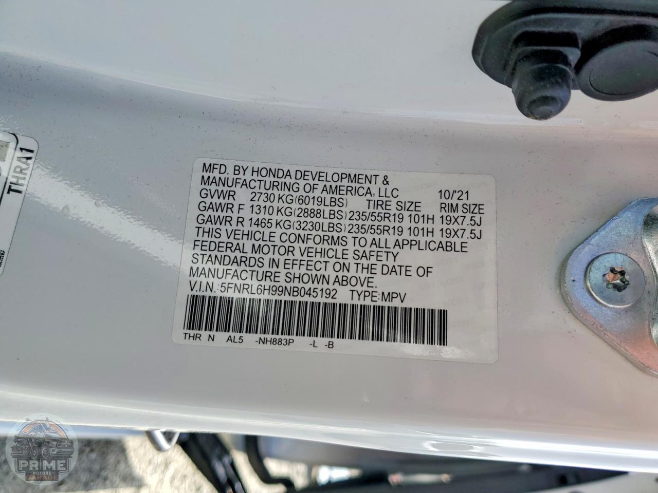 2022 HONDA ODYSSEY — фото 14