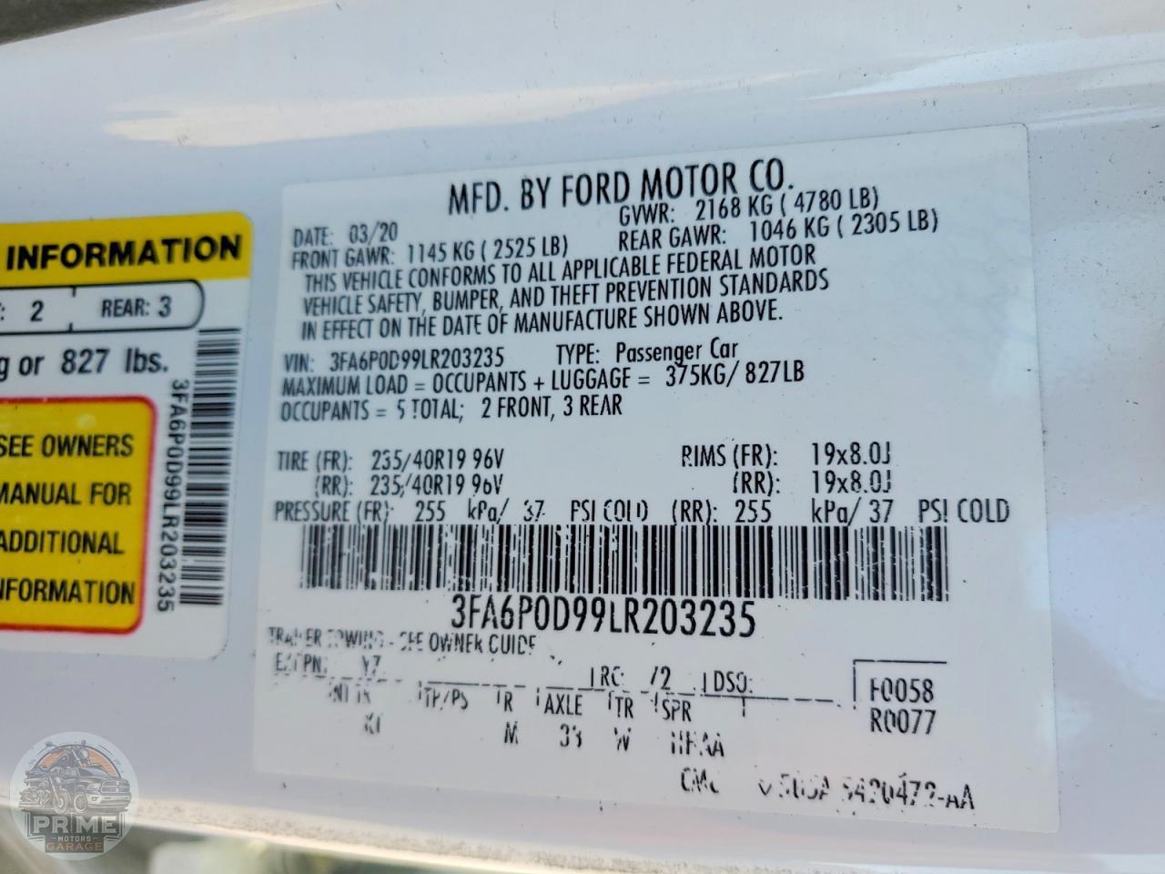 2020 FORD FUSION — фото 12
