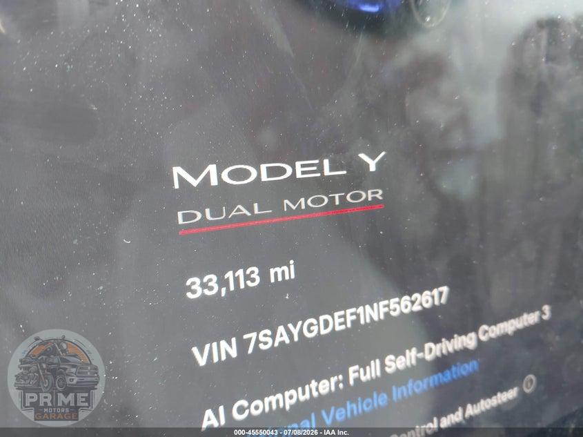 2022 TESLA MODEL Y PERFORMANCE DUAL MOTOR ALL-WHEEL DRIVE — фото 7