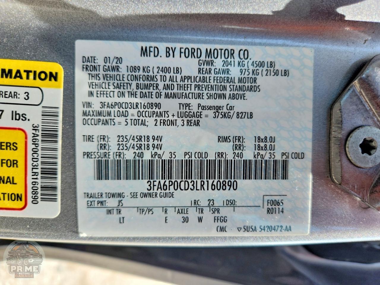 2020 FORD FUSION — фото 13