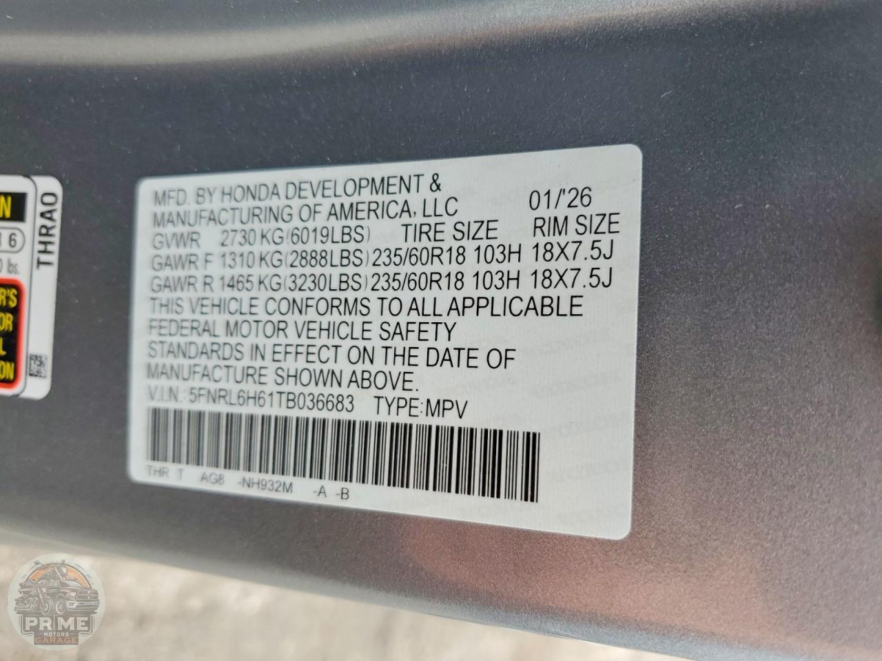 2026 HONDA ODYSSEY — фото 25