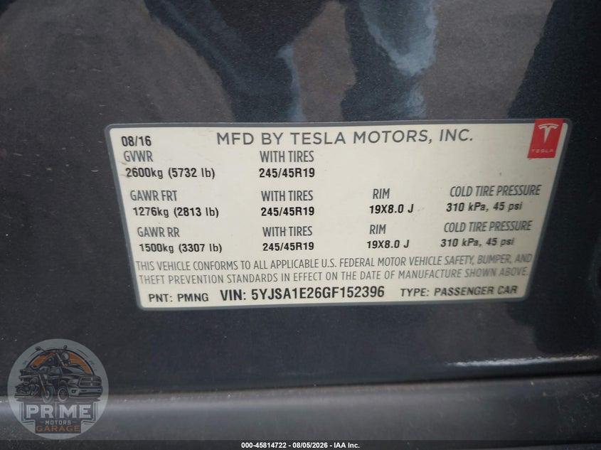 2016 TESLA MODEL S 60D/70D/75D/85D/90D — фото 9