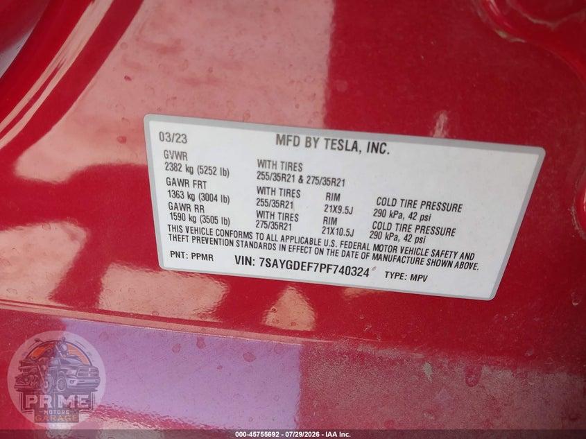 2023 TESLA MODEL Y PERFORMANCE DUAL MOTOR ALL-WHEEL DRIVE — фото 9