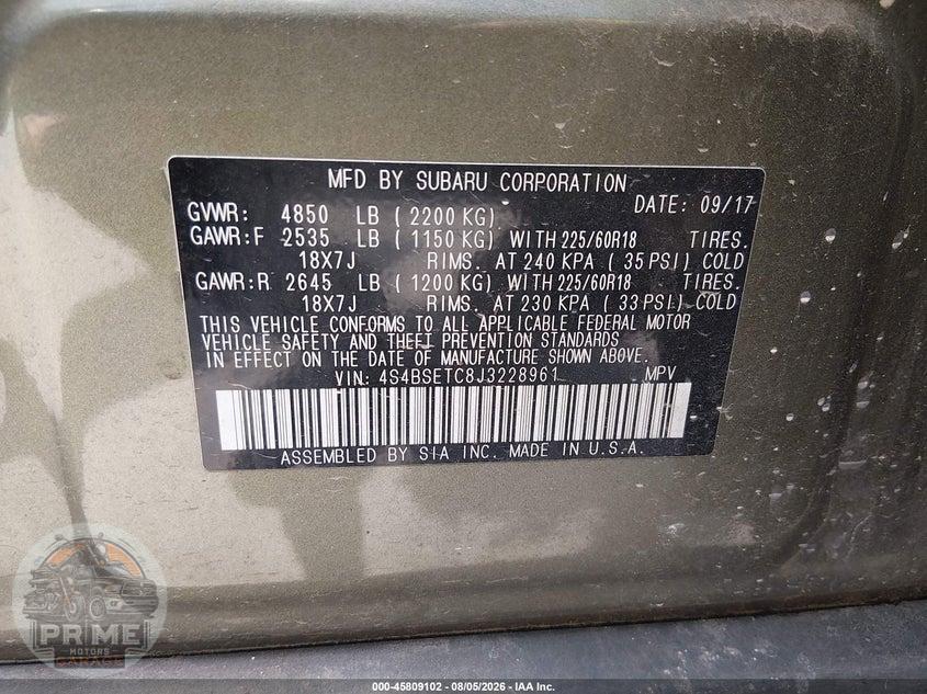 2018 SUBARU OUTBACK — фото 9