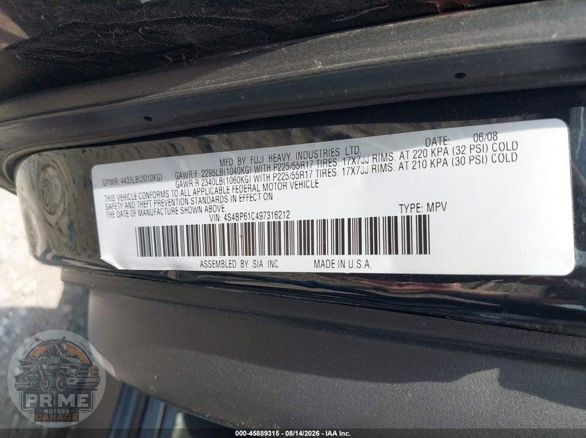 2009 SUBARU OUTBACK 2.5I — фото 9