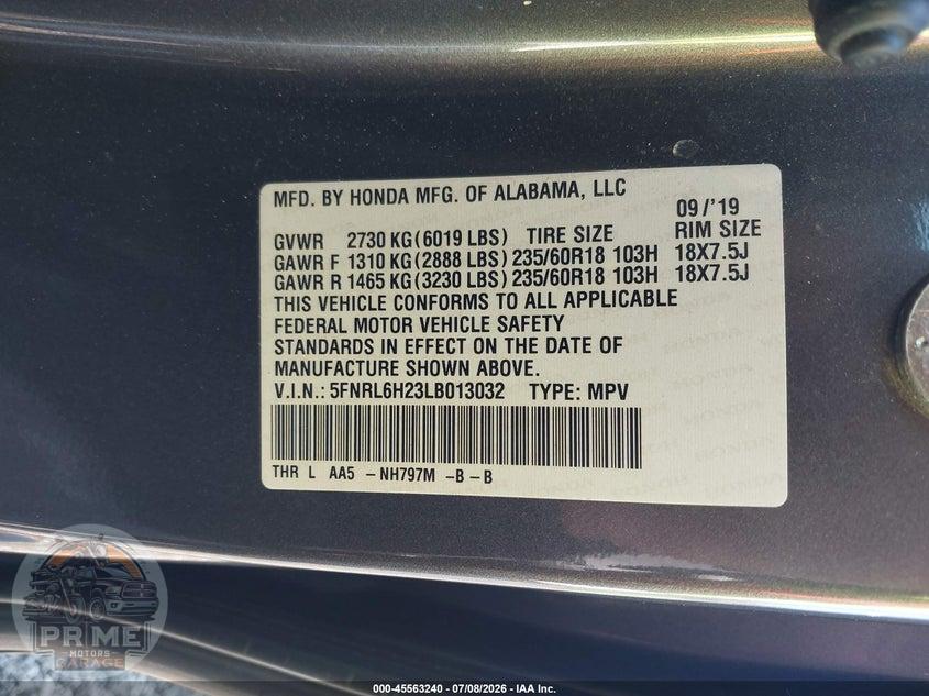 2020 HONDA ODYSSEY LX — фото 9