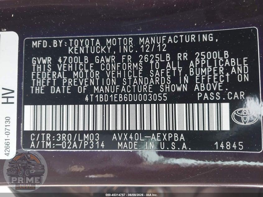 2013 TOYOTA AVALON HYBRID LIMITED — фото 9