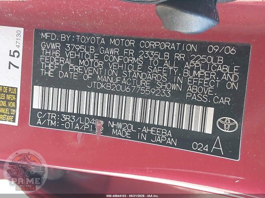 2007 TOYOTA PRIUS — фото 9