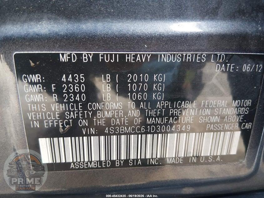 2013 SUBARU LEGACY 2.5I PREMIUM — фото 9