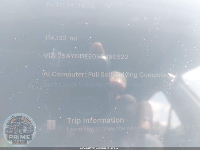 2022 TESLA MODEL Y LONG RANGE DUAL MOTOR ALL-WHEEL DRIVE — фото 7
